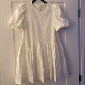 White Puff Sleeve Dress